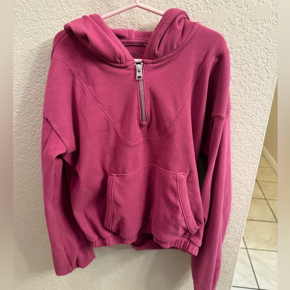 Girls Abercrombie & Fitch Fuchsia Half-Zip Hoodie